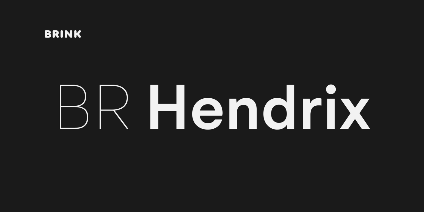 Beispiel einer BR Hendrix-Schriftart